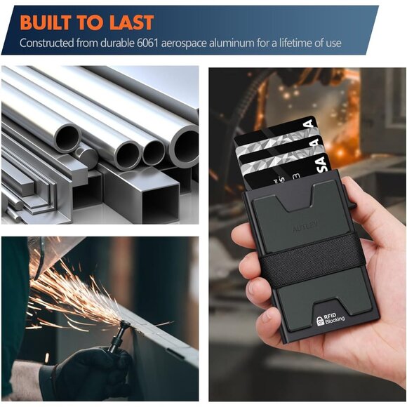 Wallet for Men | RFID Blocking, Cash Band, 12+ Cards Storage (Black) - Picture 11 of 11